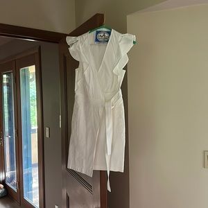 ALC white wrap dress